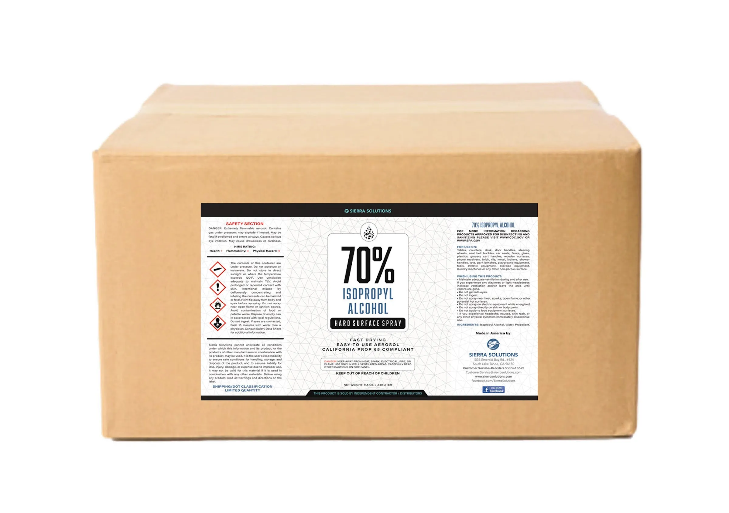 "70% Isopropyl Alcohol Aerosol Cleaner Spray - (High-Touch Surface Sanitizer)"