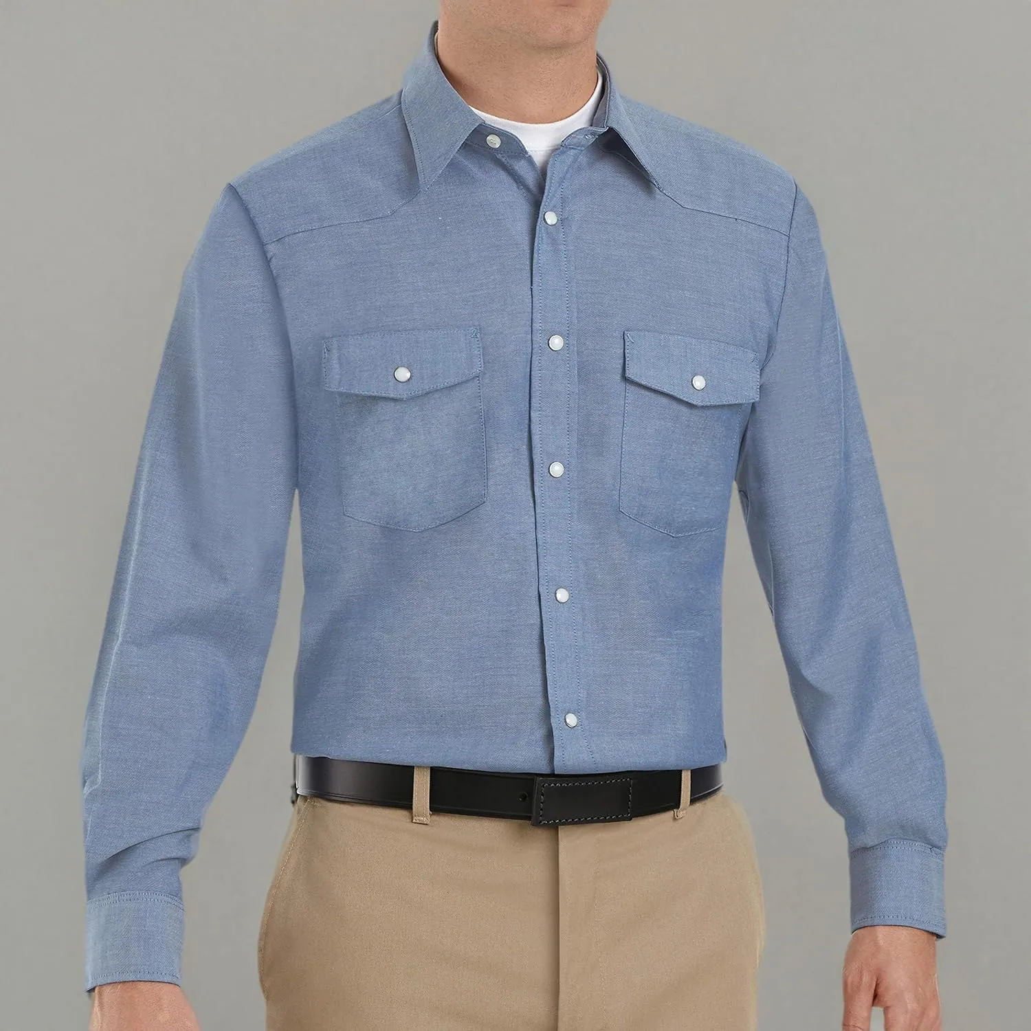 Red Kap Men's Deluxe Western Long Sleeve Style Shirt