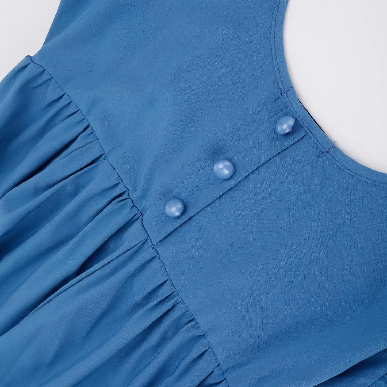 Regency Dresses for Women with Satin Sash Ruffled Puff Sleeve Empire Waist Dress Gown