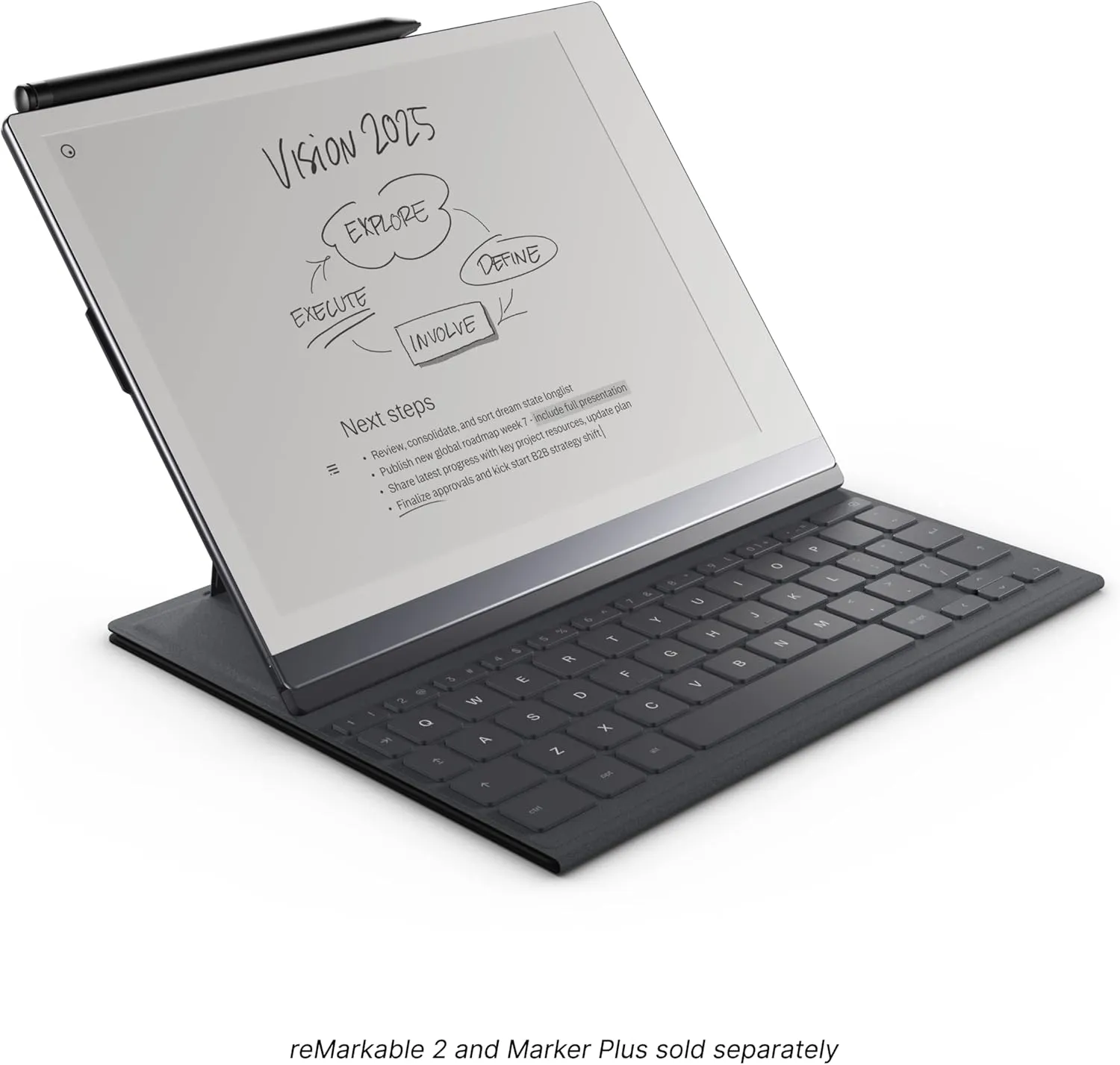 reMarkable 2 Type Folio - Black | Keyboard for The rM 2 Paper Tablet | US English | Not Compatible with Paper Pro