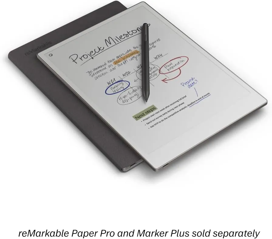 reMarkable Paper Pro - Mosaic Weave Book Folio for Your 11.8'' Paper Tablet - Basalt