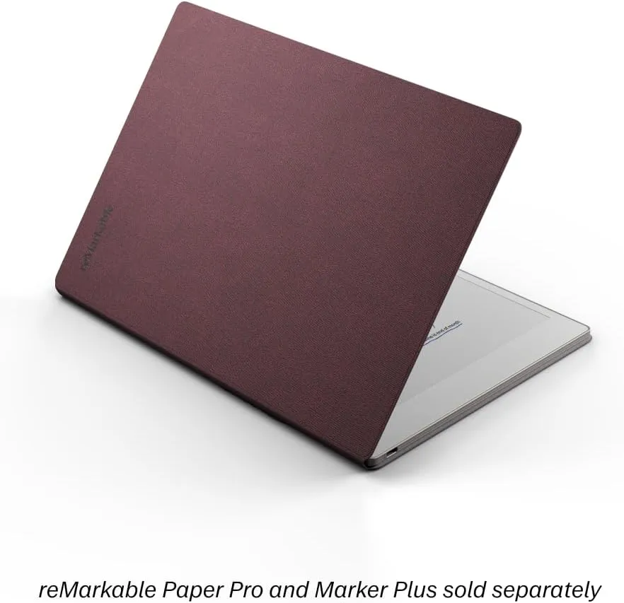 reMarkable Paper Pro - Mosaic Weave Book Folio for Your 11.8'' Paper Tablet - Burgundy