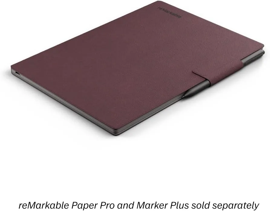 reMarkable Paper Pro - Mosaic Weave Book Folio for Your 11.8'' Paper Tablet - Burgundy