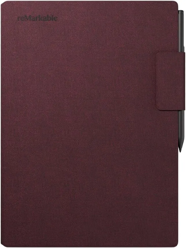 reMarkable Paper Pro - Mosaic Weave Book Folio for Your 11.8'' Paper Tablet - Burgundy