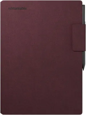 reMarkable Paper Pro - Mosaic Weave Book Folio for Your 11.8'' Paper Tablet - Burgundy