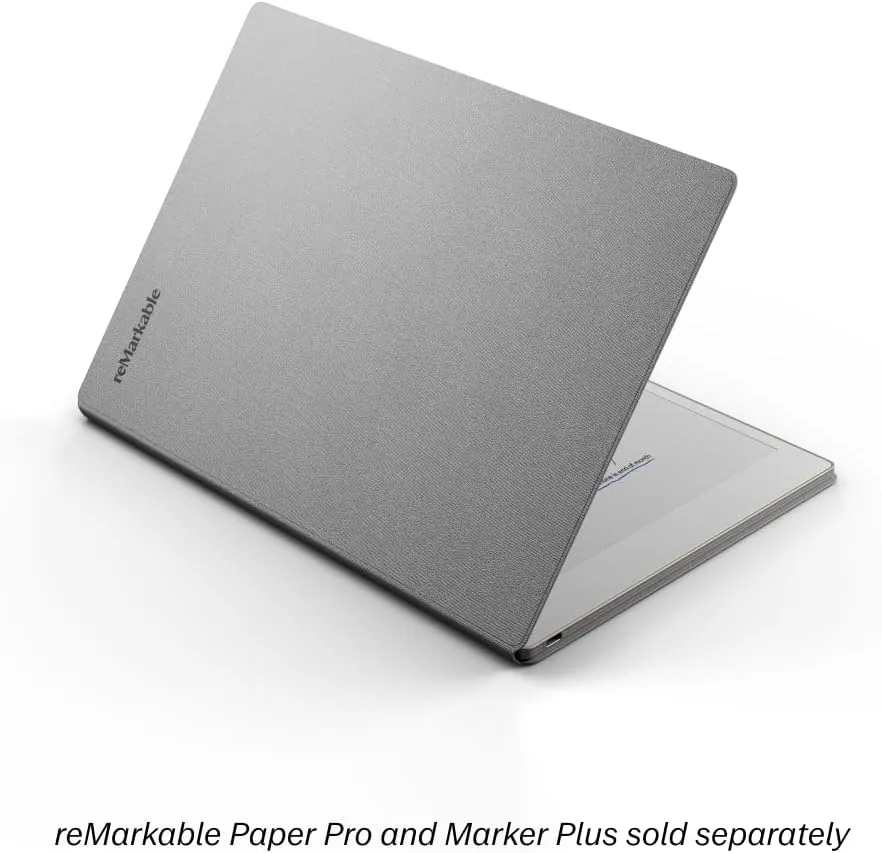 reMarkable Paper Pro - Polymer Weave Book Folio for Your 11.8'' Paper Tablet - Gray