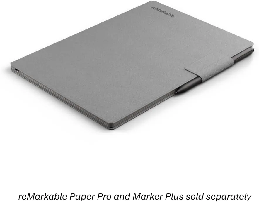 reMarkable Paper Pro - Polymer Weave Book Folio for Your 11.8'' Paper Tablet - Gray