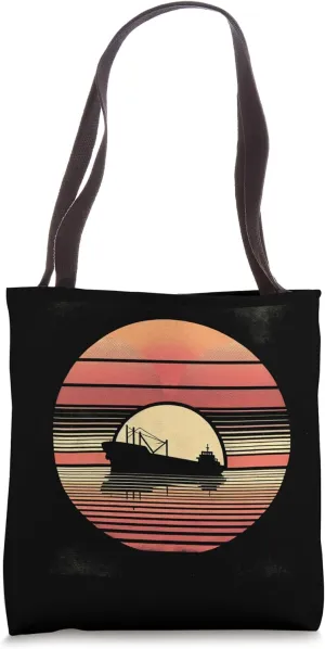 Retro Maritime Sunset Tote Bag