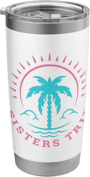 Retro Sunset Matching Sisters Trip Summer Surfing Stainless Steel Insulated Tumbler