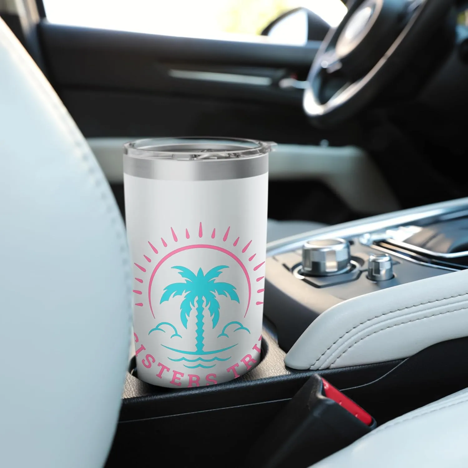 Retro Sunset Matching Sisters Trip Summer Surfing Stainless Steel Insulated Tumbler