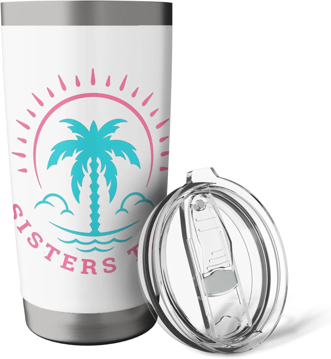 Retro Sunset Matching Sisters Trip Summer Surfing Stainless Steel Insulated Tumbler