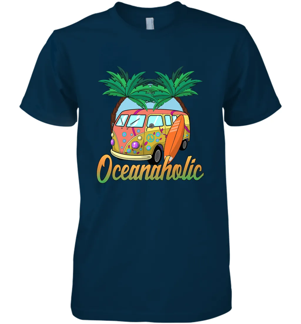 Retro Surfer Love Surfing Beach Party Tropical Vacay Men's Premium T-Shirt