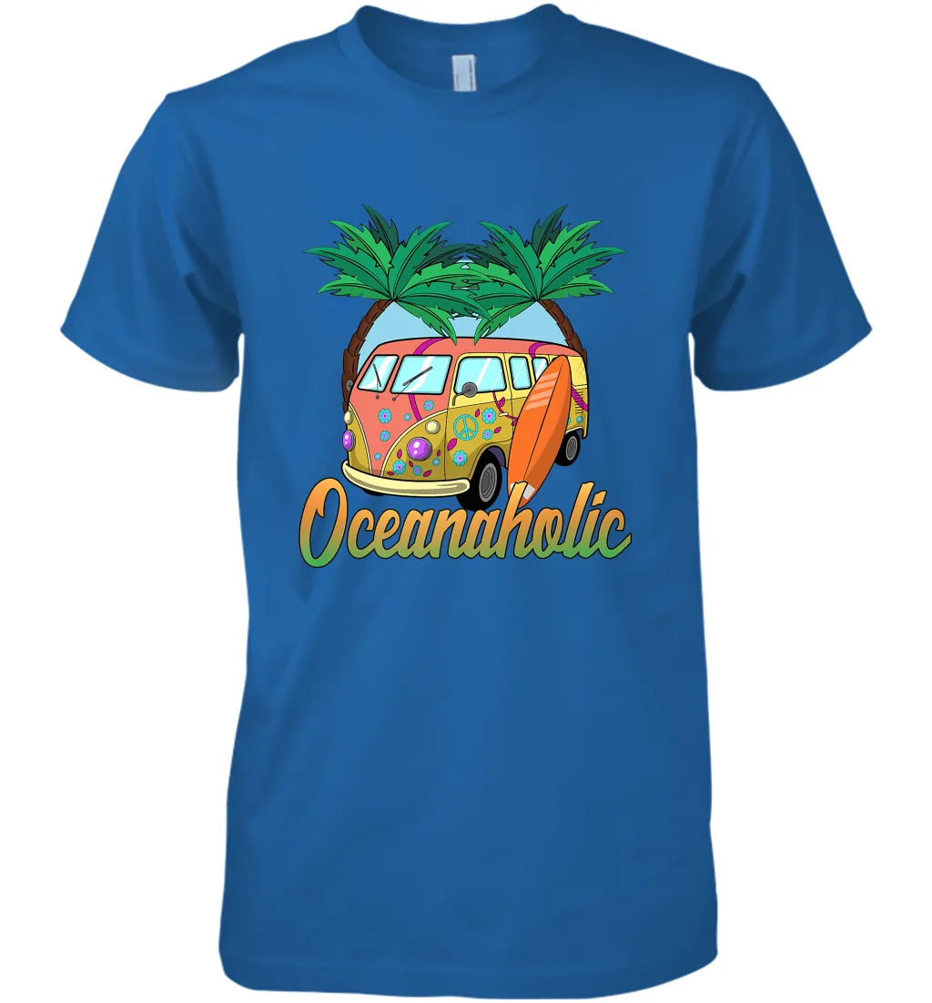 Retro Surfer Love Surfing Beach Party Tropical Vacay Men's Premium T-Shirt