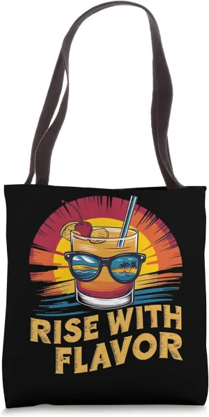 Rise With Flavor Sunset Tropical Drink Tote Bag