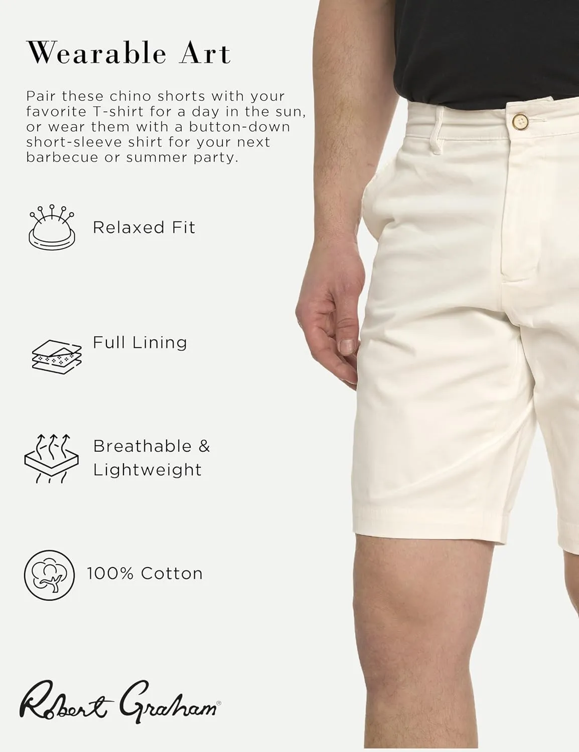 Robert Graham Men's Lone Ranger Chino Shorts