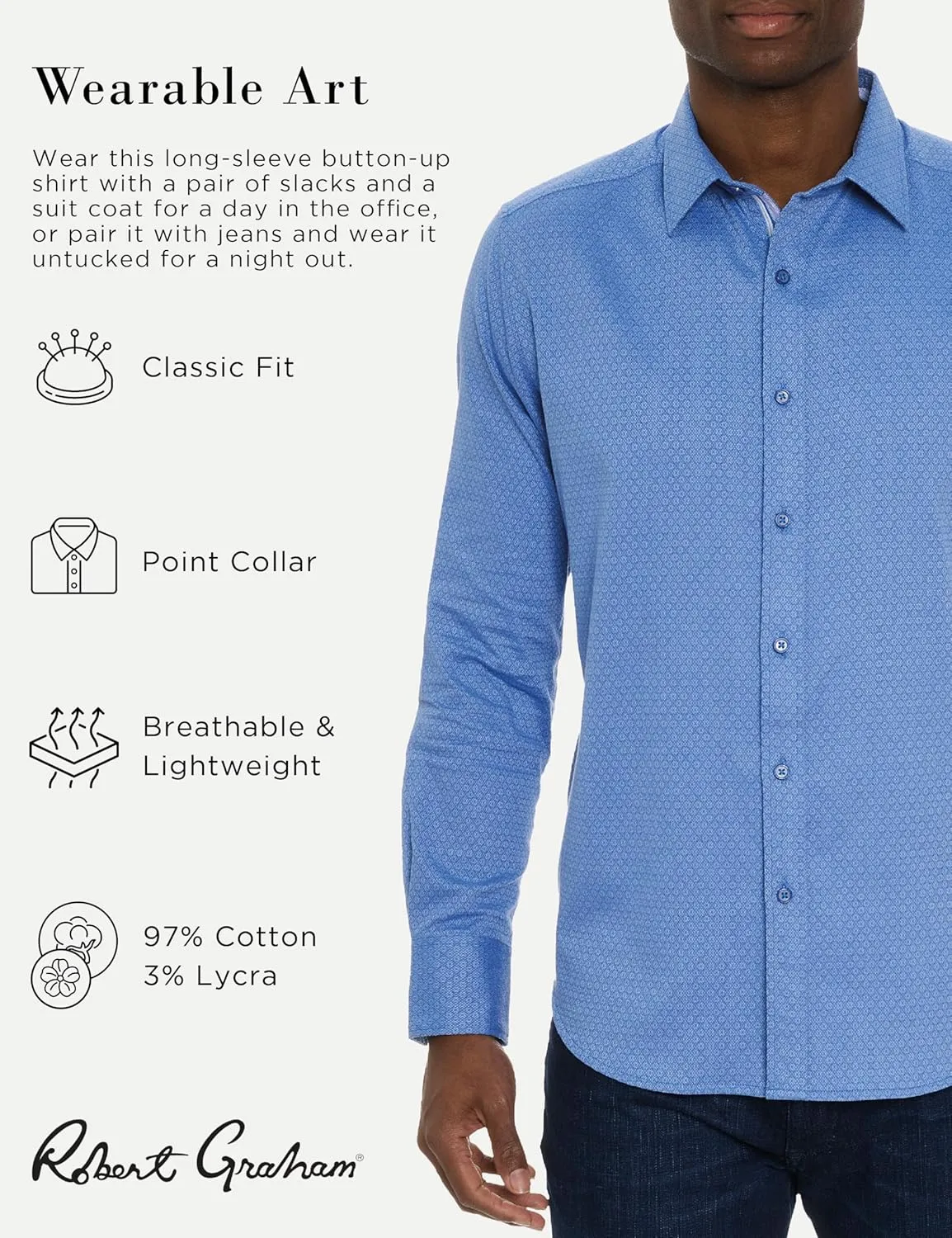 Robert Graham Men's Metro Long-Sleeve Button-Down Dress Shirt