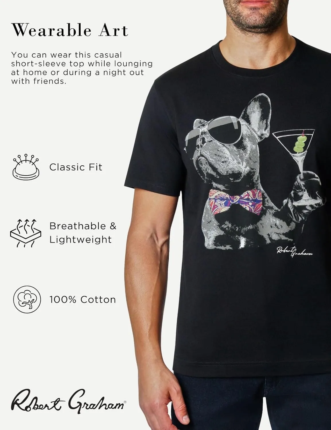 Robert Graham Men's Pickle Passion Short Sleeve Knit Tshirt