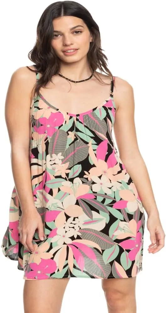 Roxy Women's Summer Casual Sundress Cover-up, Sleeveless Mini Dress for Beach, Pool, and Resort Wear