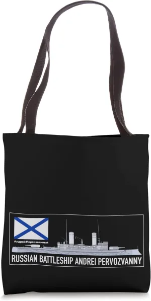 Russian Battleship Andrei Pervozvanny Diagram Tote Bag