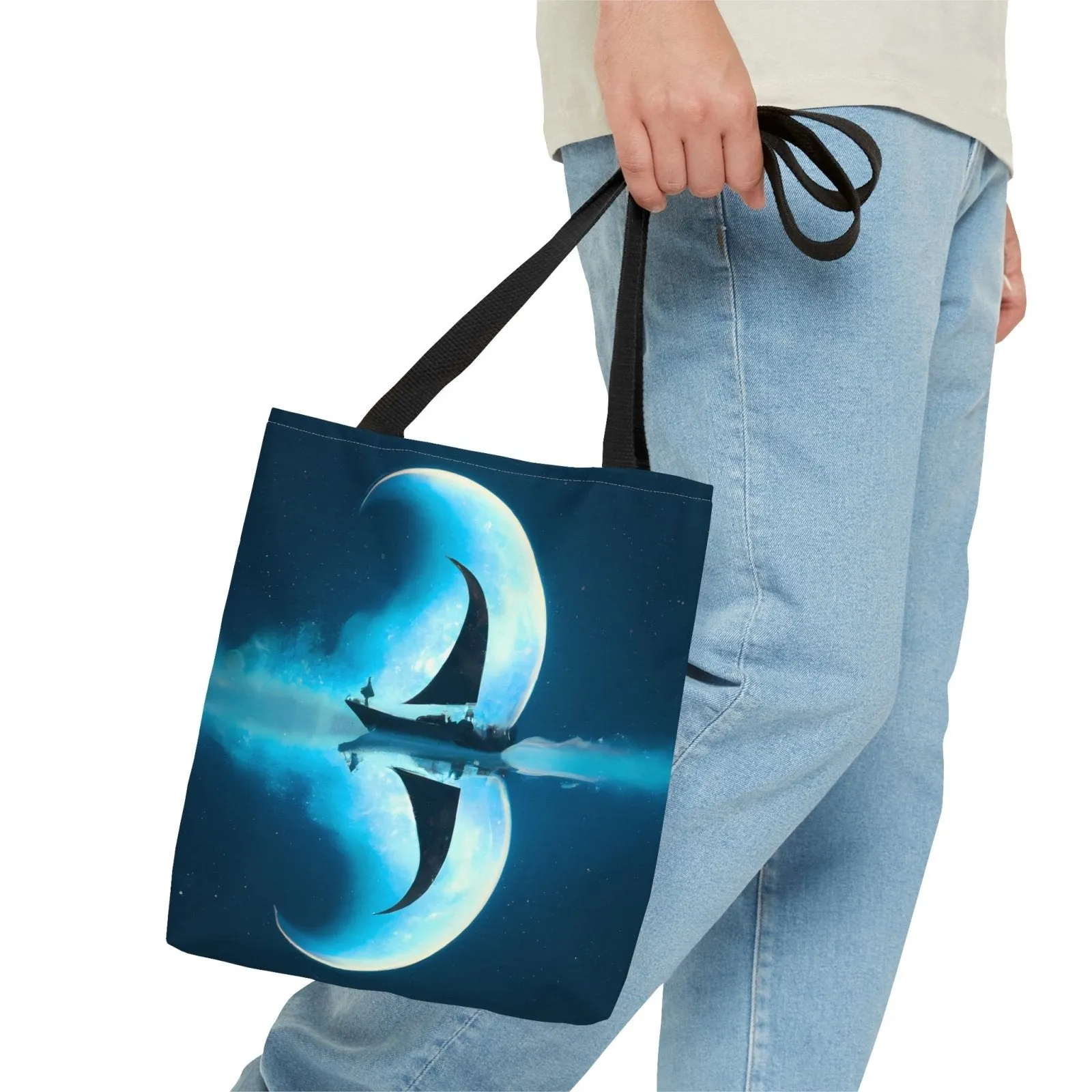 Sailing Through the Moon Tote Bag