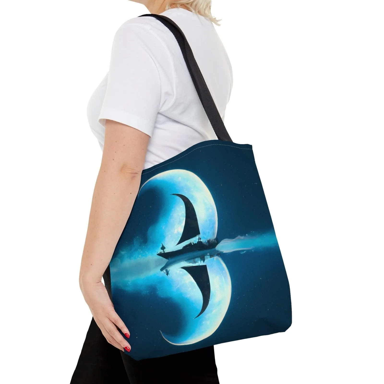 Sailing Through the Moon Tote Bag