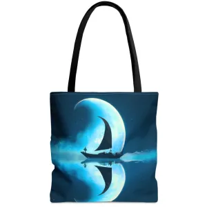 Sailing Through the Moon Tote Bag