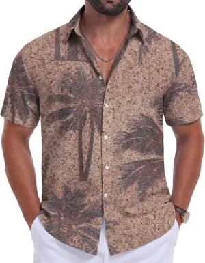Sailwind Men's Hawaiian Floral Shirts Short Sleeve Button Down Holiday Tropical Beach Shirts