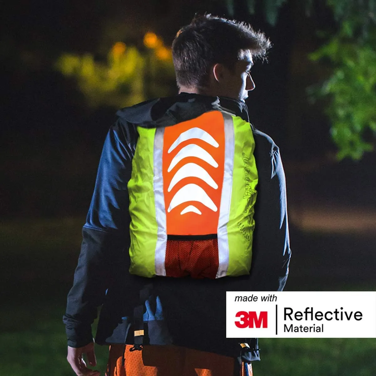 Salzmann Reflective Backpack Cover | High Visibility, Waterproof & Weatherproof | Ideal for Cycling, Running & Hiking |Made from 3M Scotchlite