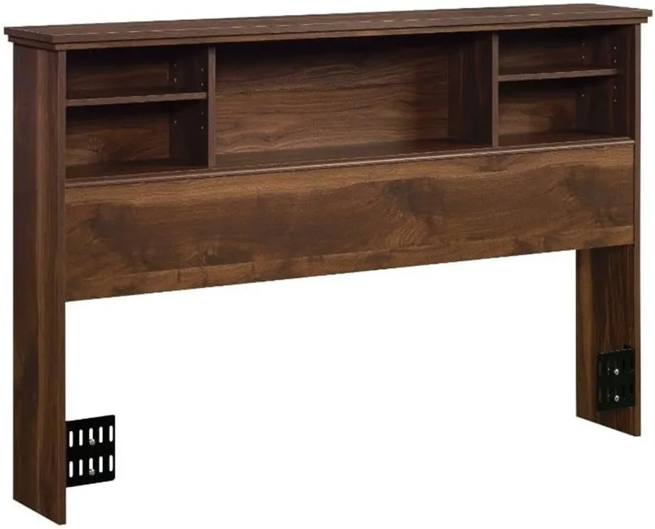 Sauder River Ranch Full/Queen Bookcase Headboard, in Grand Walnut Finish