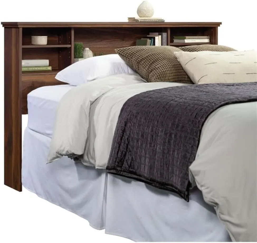 Sauder River Ranch Full/Queen Bookcase Headboard, in Grand Walnut Finish