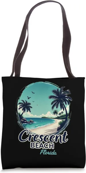 Scenic Coastal Crescent Beach Florida Tote Bag