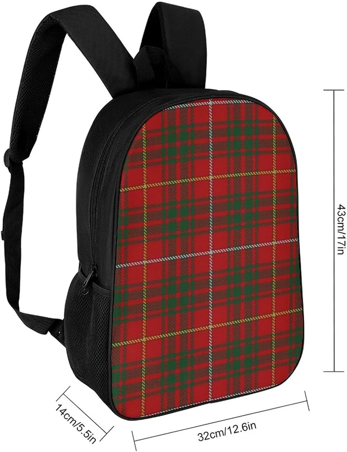 Scottish Clan Bruce Tartan Plaid Pattern Backpack Lightweight Waterproof Backpacks Laptop Backpack for Unisex Casual Travel Daypacks Large Capacity