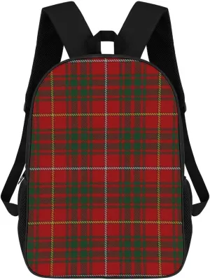 Scottish Clan Bruce Tartan Plaid Pattern Backpack Lightweight Waterproof Backpacks Laptop Backpack for Unisex Casual Travel Daypacks Large Capacity