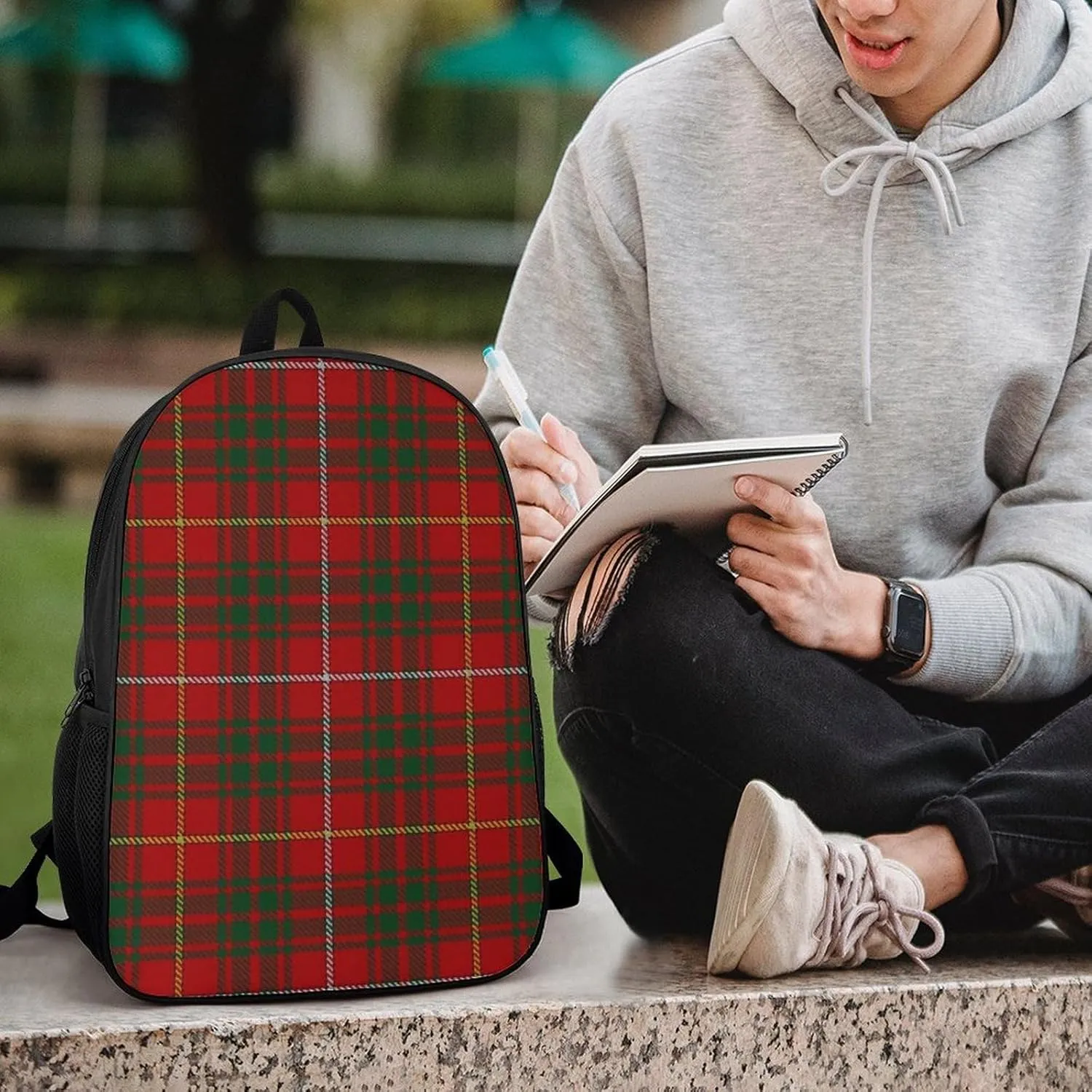 Scottish Clan Bruce Tartan Plaid Pattern Backpack Lightweight Waterproof Backpacks Laptop Backpack for Unisex Casual Travel Daypacks Large Capacity