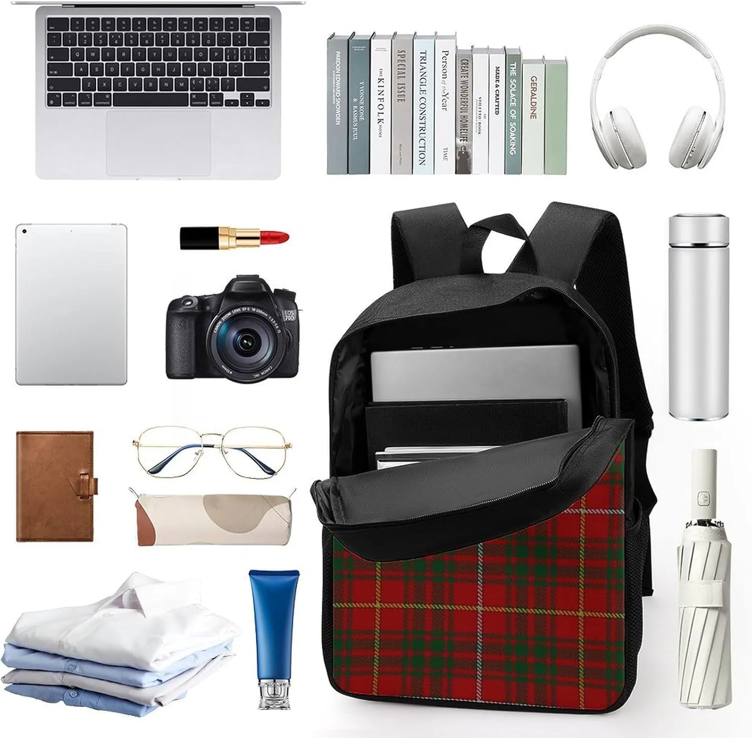 Scottish Clan Bruce Tartan Plaid Pattern Backpack Lightweight Waterproof Backpacks Laptop Backpack for Unisex Casual Travel Daypacks Large Capacity