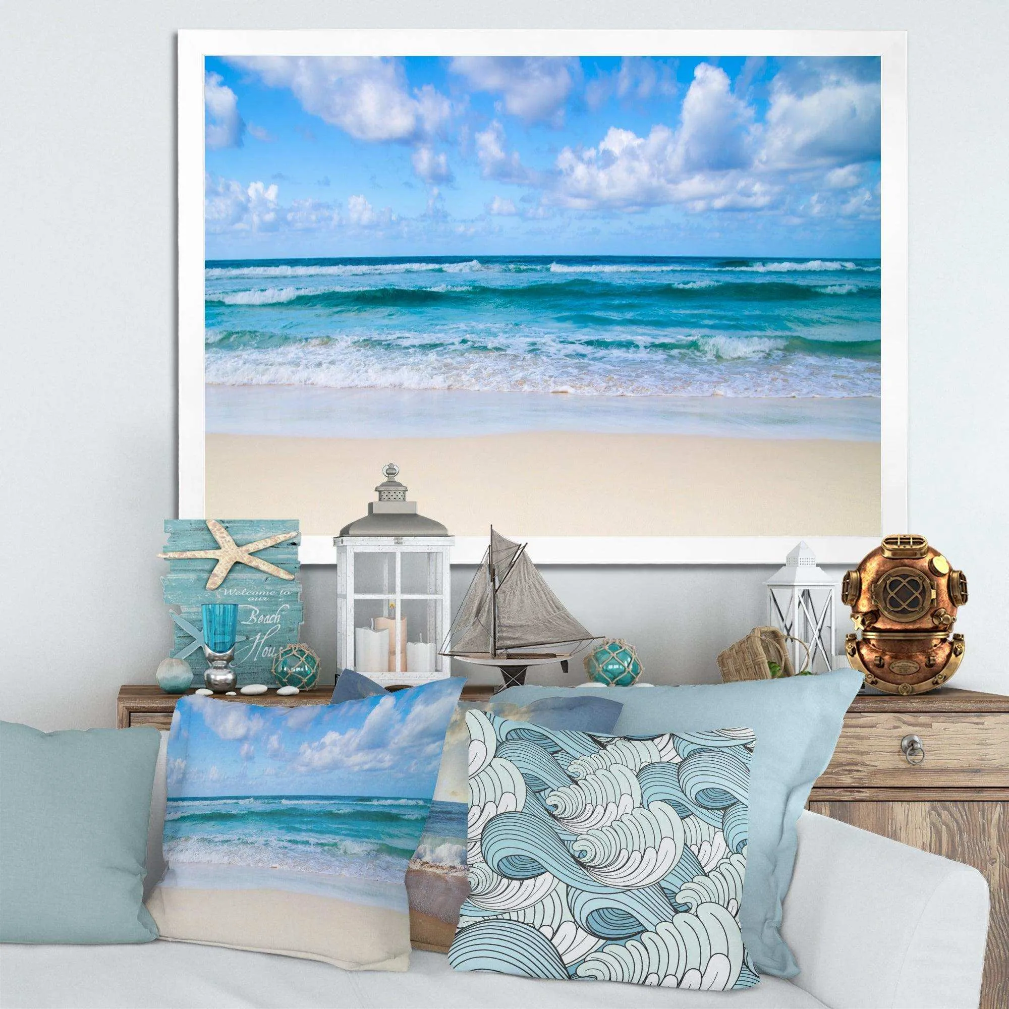 Serene Blue Tropical Beach