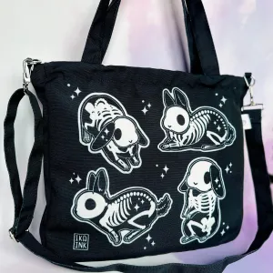Skelebuns Crossbody Bag with Zipper and Pockets