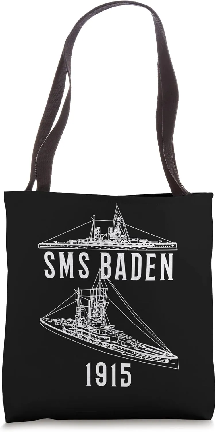SMS Baden German Battleship Blueprints Tote Bag