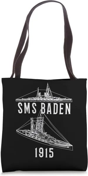 SMS Baden German Battleship Blueprints Tote Bag