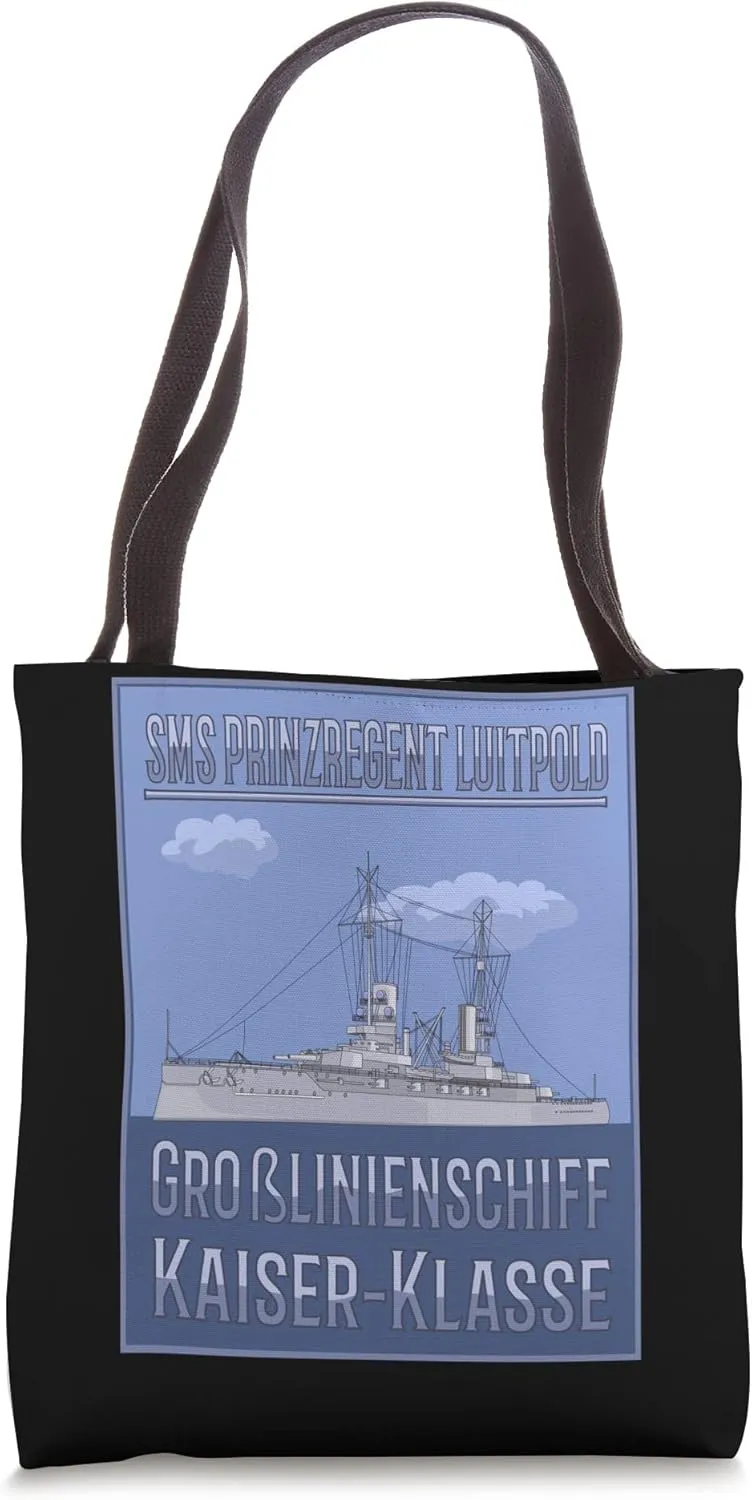 SMS Prinzregent Luitpold German 1912 Battleship Diagram Tote Bag