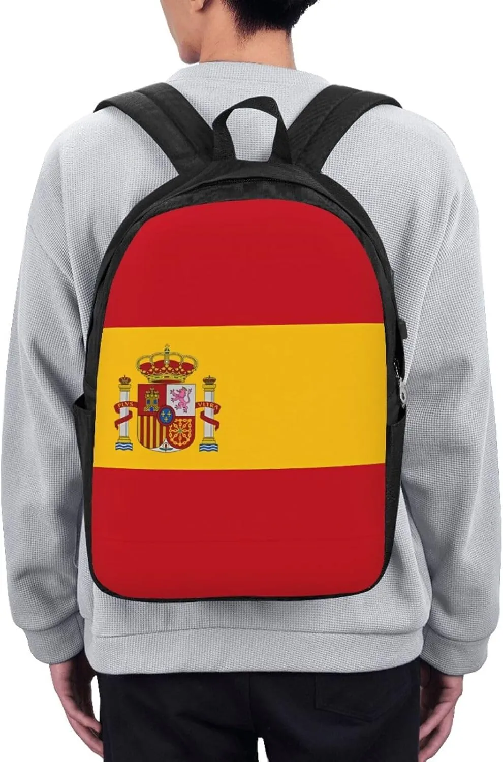 Spain Spanish Espana Flag Laptop Backpacks Travel Backpack Casual Business Daypack Sport Rucksack Computer Bag Fits up to 17 Inch Notebook with USB Port