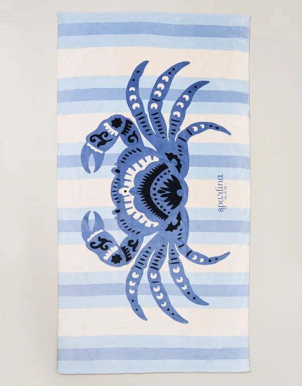 Spartina - Blue/White Blue Crab Beach Towel