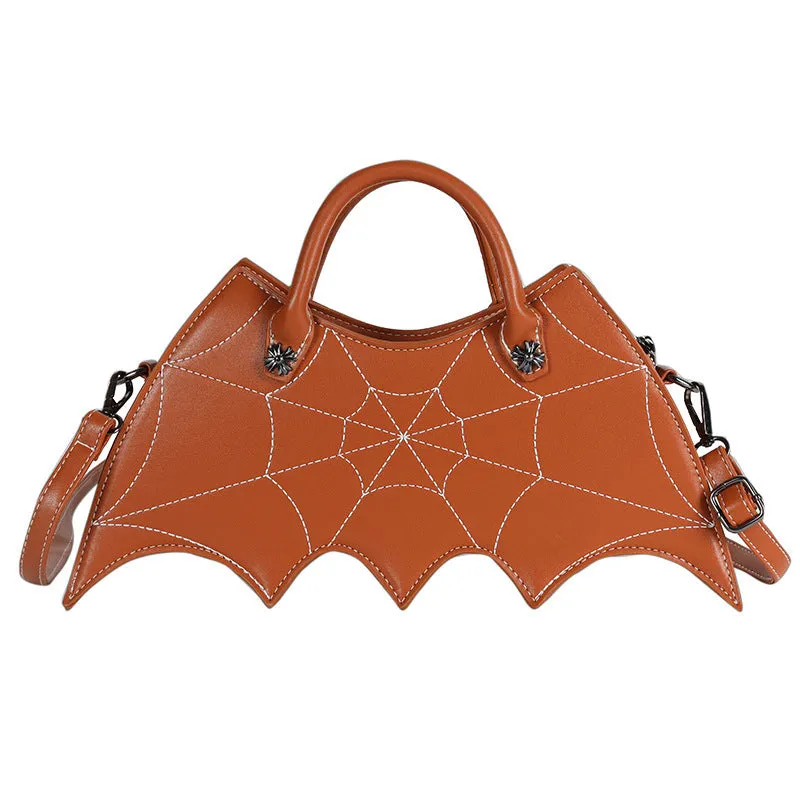 Spider Web Bat Shape Shoulder Bags