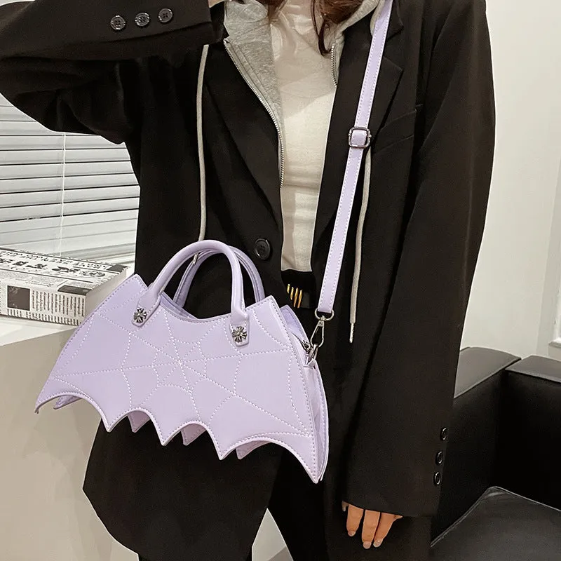 Spider Web Bat Shape Shoulder Bags