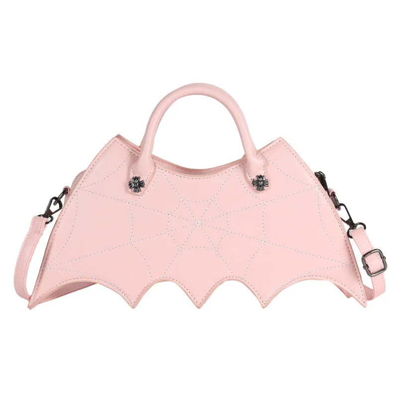 Spider Web Bat Shape Shoulder Bags