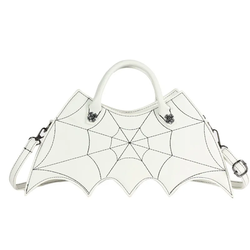 Spider Web Bat Shape Shoulder Bags