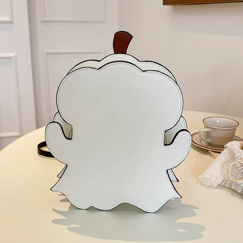 Spooktacular 3D Cartoon Pumpkin & Ghost Crossbody Bag