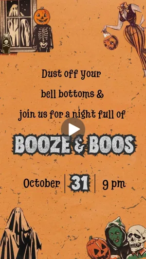 Spooktacular Retro Vintage Halloween Bash Party Invite - Retro Halloween Theme Video Invitation