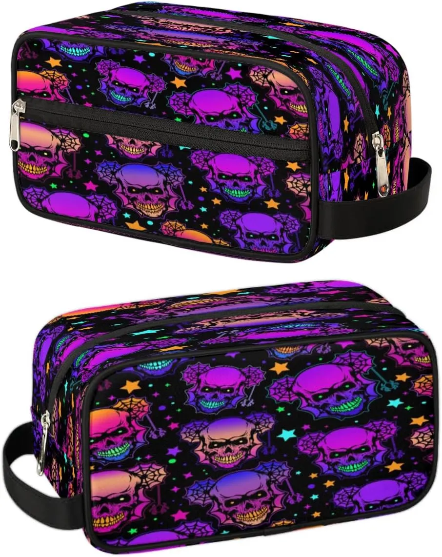 Spooky Halloween Makeup Bag Travel Toiletry Bag for Women, Kids Toiletry Bag Cosmetic Waterproof Small Easy-carry