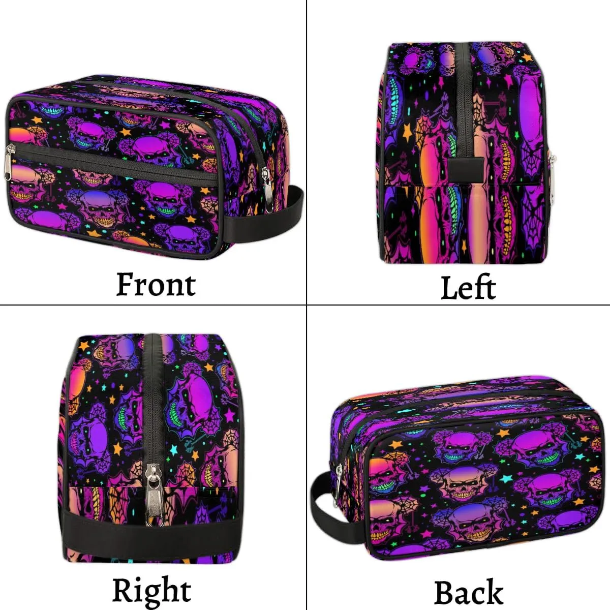 Spooky Halloween Makeup Bag Travel Toiletry Bag for Women, Kids Toiletry Bag Cosmetic Waterproof Small Easy-carry